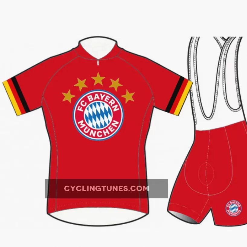 FC Bayern München Munich Short Sleeve Cycling Jerseys and (bib) shorts
