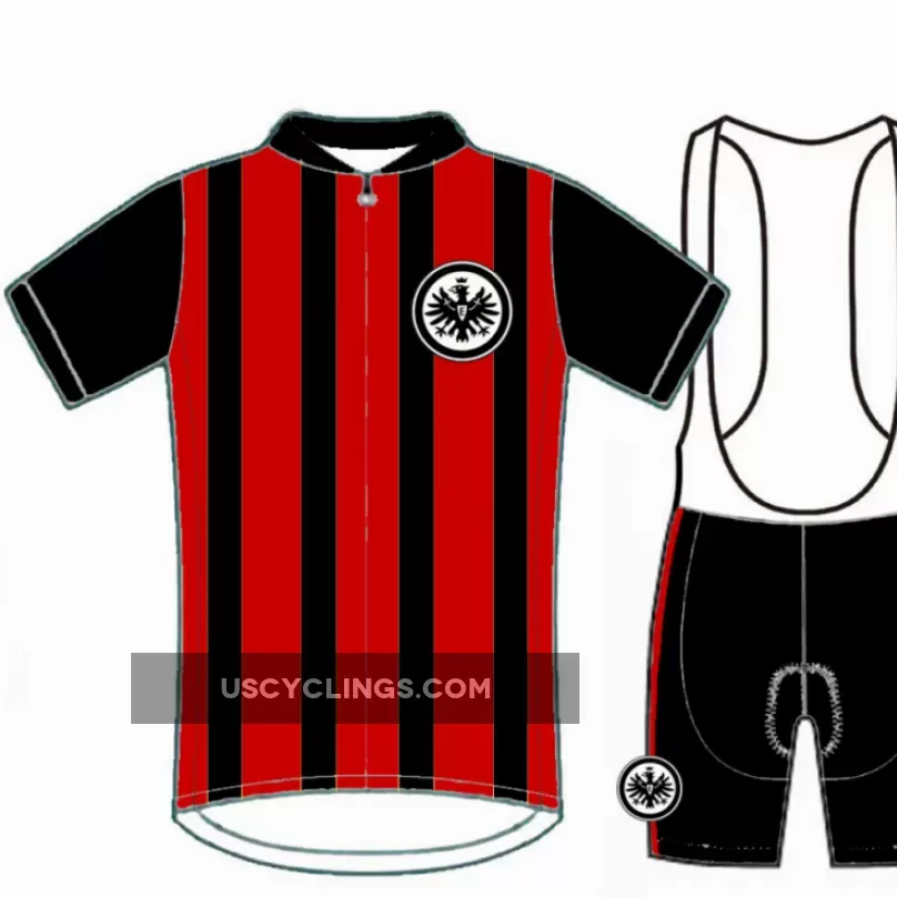 Eintracht Frankfurt Short Sleeve Cycling Jerseys and (bib) shorts
