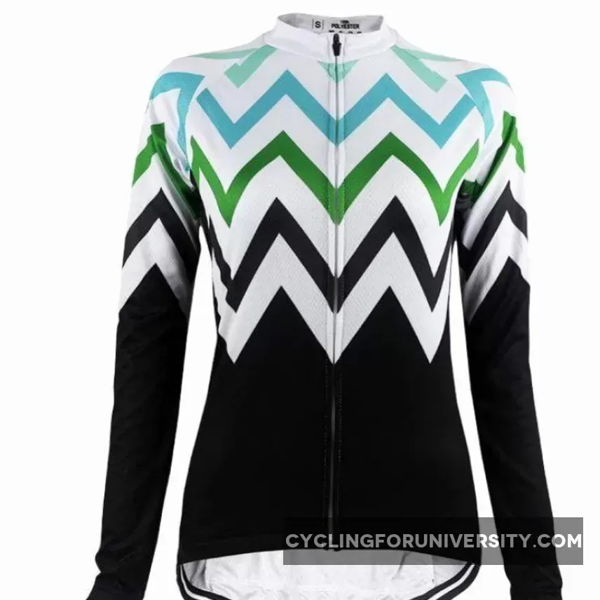 Women's Zigzag Mountain Long Sleeve Cycling Jersey