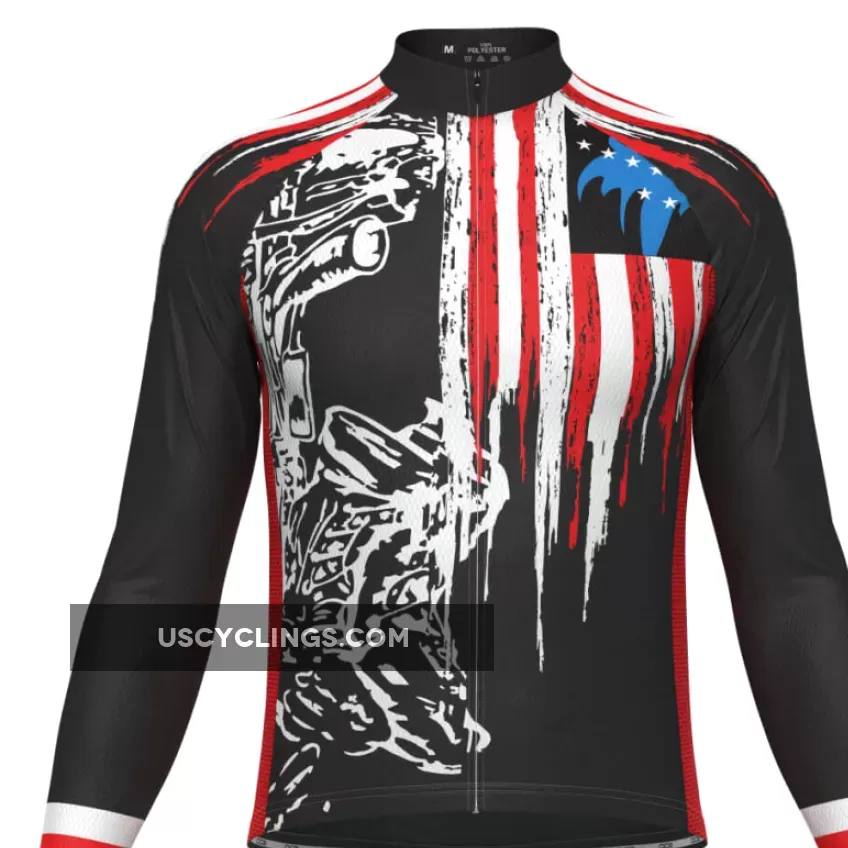 For Sale Men's Honor The Fallen Long Sleeve Cycling Jersey
