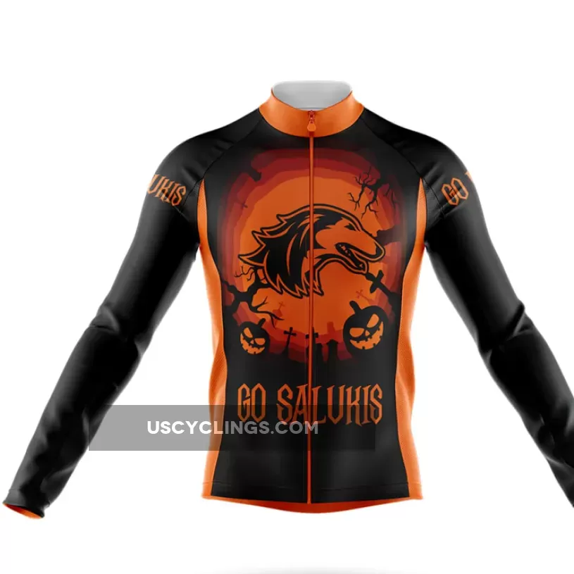 Halloween Southern Illinois University Carbondale Long Sleeve Cycling Jersey