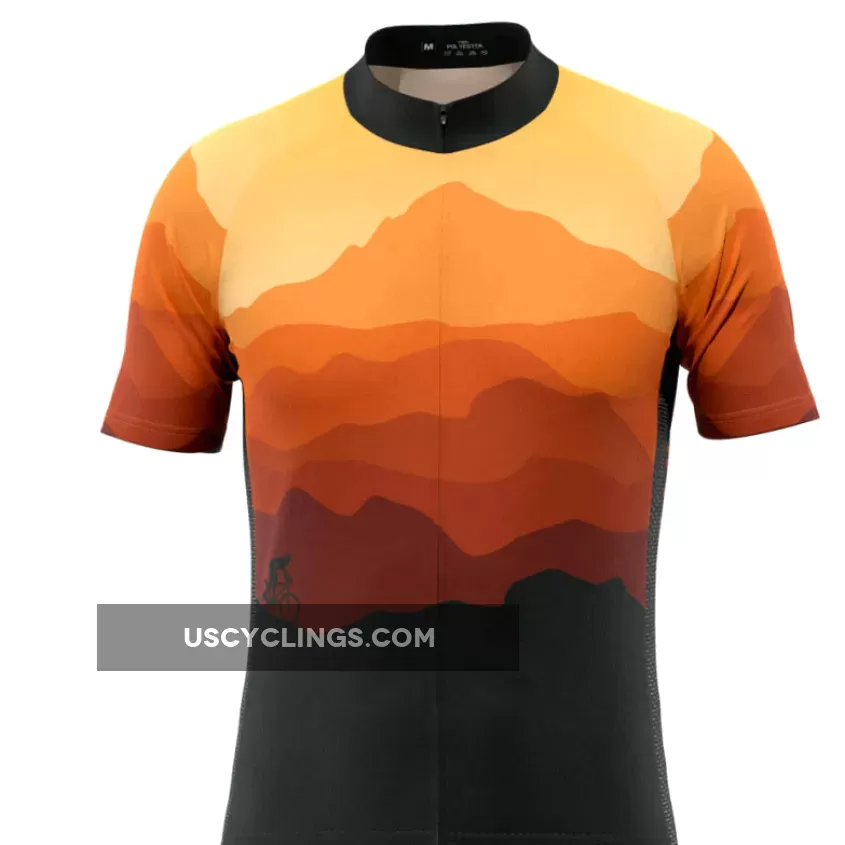 Men's Ride Free Sunset Short Sleeve Cycling Jersey Online