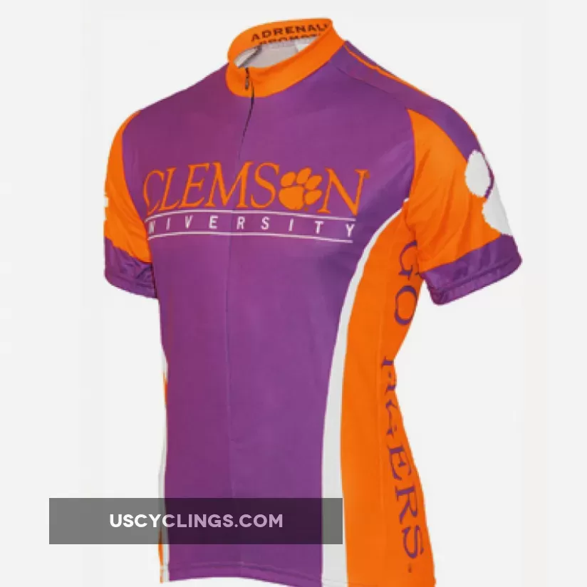 NCAA Clemson University Tigers Short Sleeve Cycling Jerseys For Sale