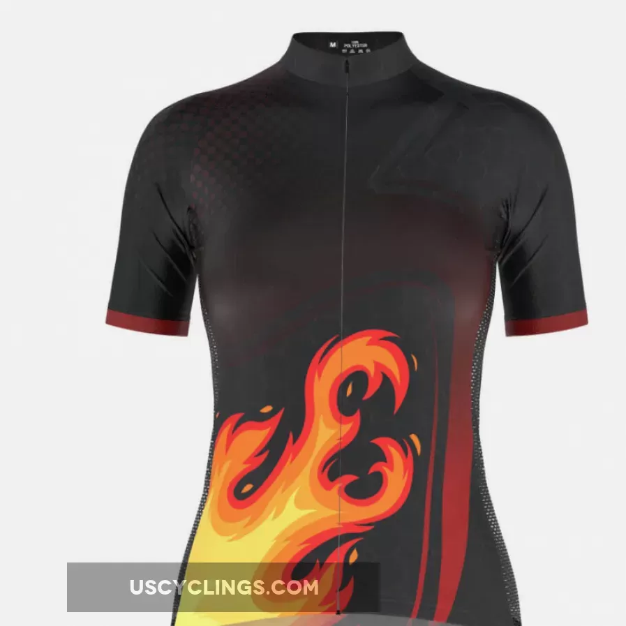 For Sale Women's On Fire Short Sleeve Cycling Jersey