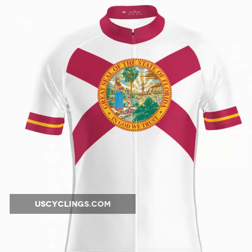 Men's Florida State Flag Short Sleeve Cycling Jersey New Releases
