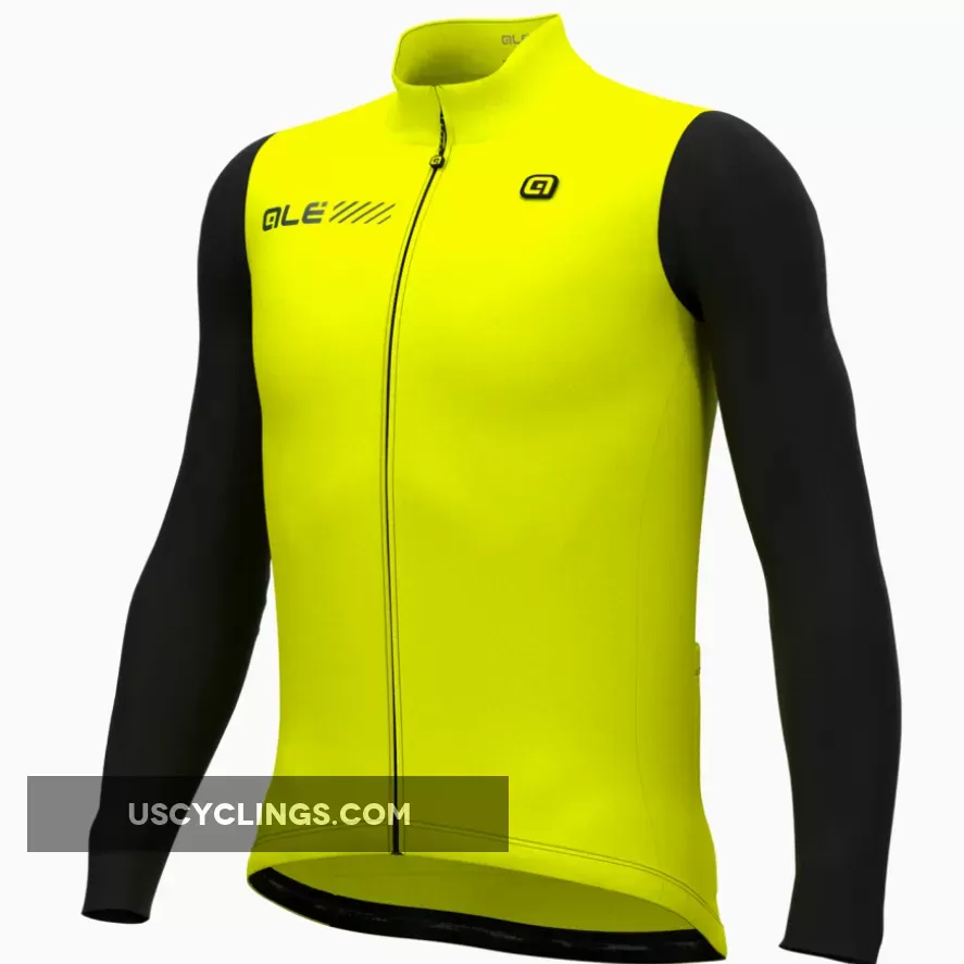 Ale Solid Fondo 2.0 Long Sleeve Jersey - Yellow L23015460-02 For Sale
