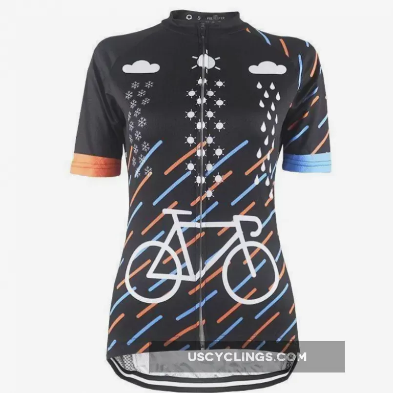 Women's Rain Hail or Shine Short Sleeve Cycling Jersey rain hail llc