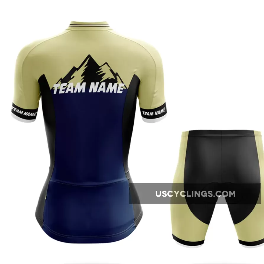 Custom Team Name V3 Navy - Women's Cycling Kit / Long Sleeve Jersey