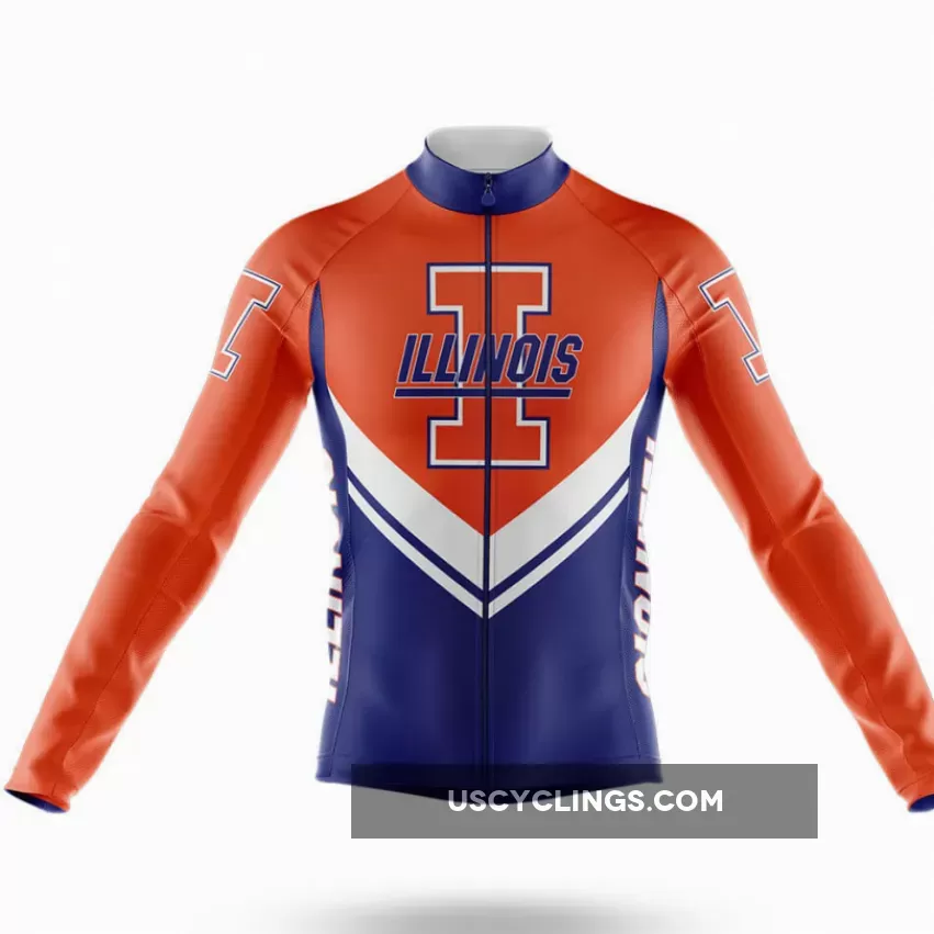 University of Illinois Urbana-Champaign Long Sleeve Cycling Jersey Ver.3