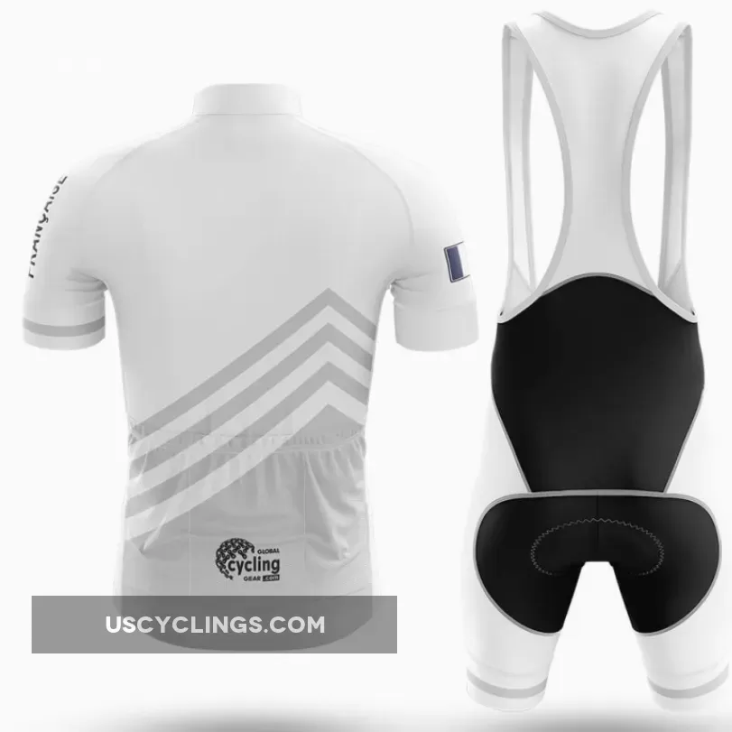 Française S5 White - Men's Cycling Kit / Long Sleeve Jersey
