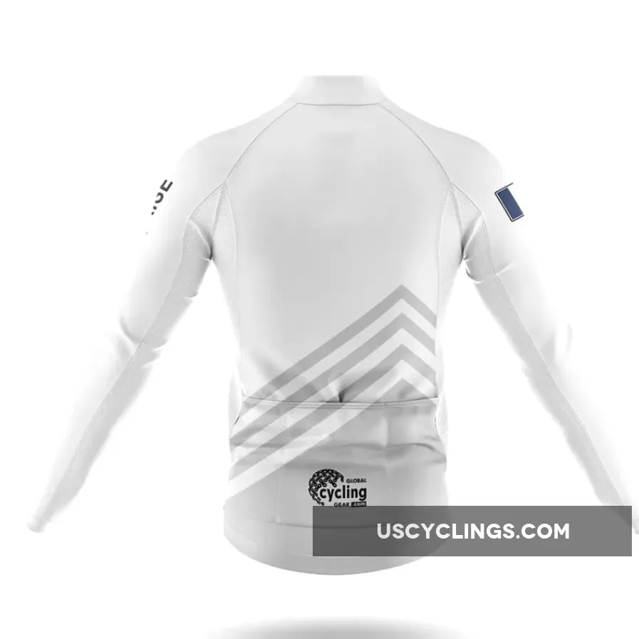 Française S5 White - Men's Cycling Kit / Long Sleeve Jersey