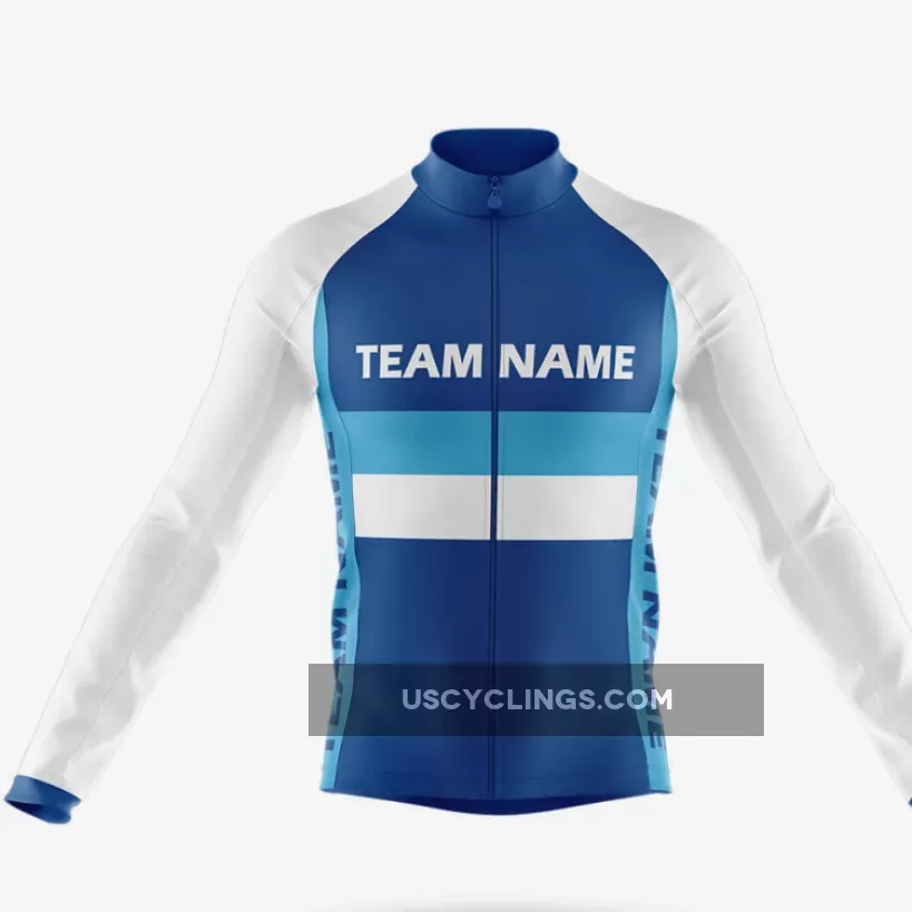 Custom Team Name M2 Navy - Men's Cycling Kit / Long Sleeve Jersey