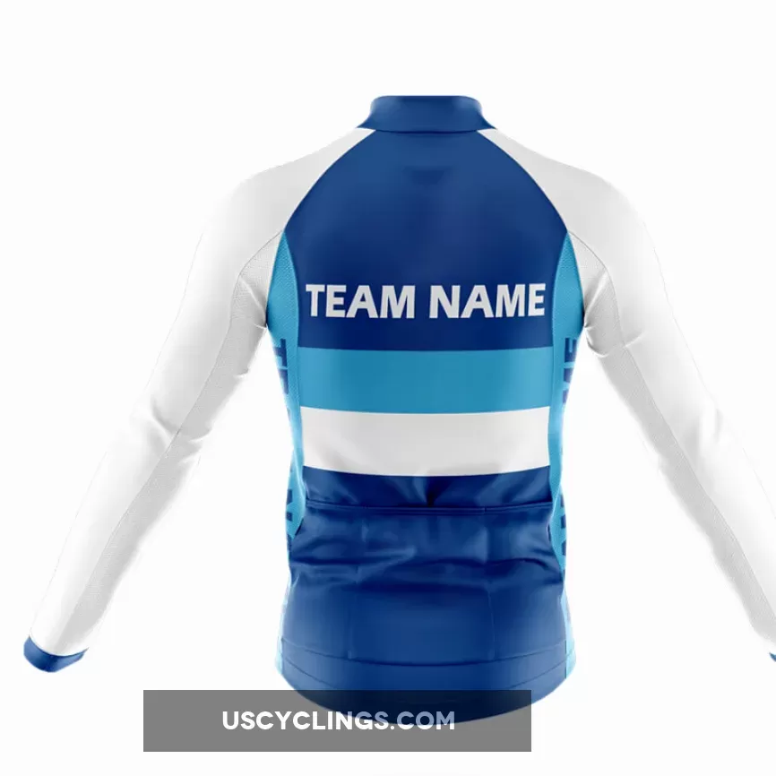 Custom Team Name M2 Navy - Men's Cycling Kit / Long Sleeve Jersey