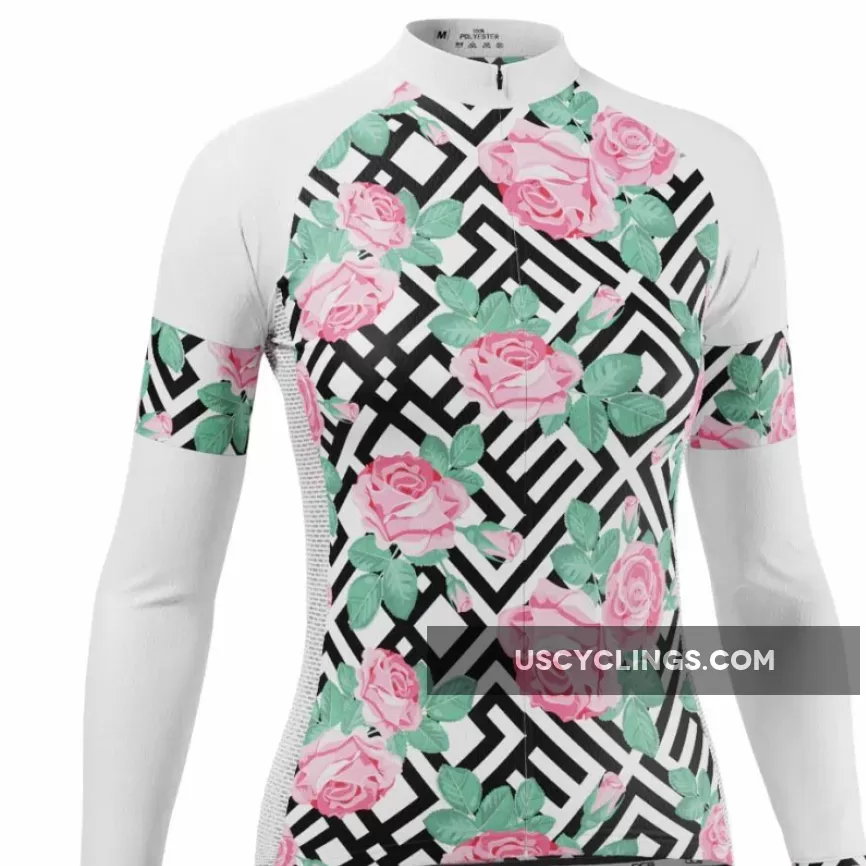 New Releases Women's Floral Maze Long Sleeve Cycling Jersey