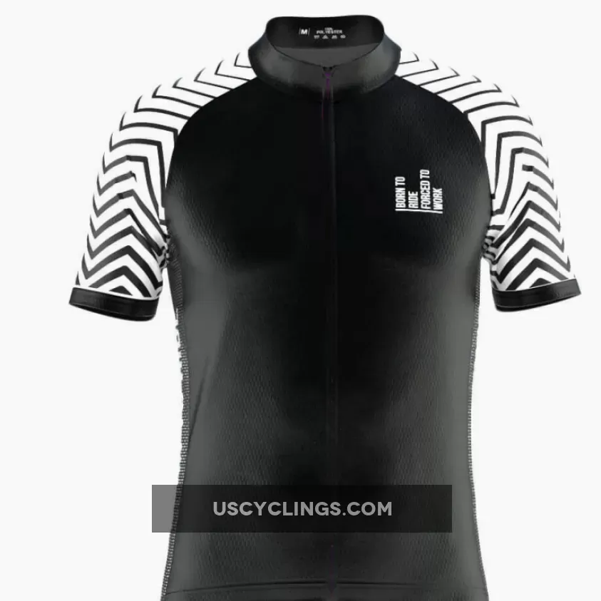 Men's Born To Ride Forced To Work Short Sleeve Cycling Jersey For Sale