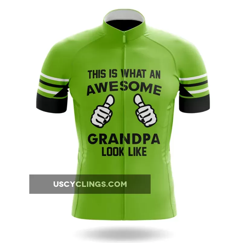 Awesome Grandpa V3 - Green - Men's Cycling / Jersey Only