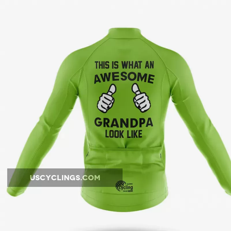 Awesome Grandpa V3 - Green - Men's Cycling / Jersey Only