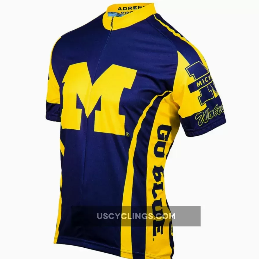 University Of Michigan UMich Wolverines Cycling Short Sleeve Jersey Outlet