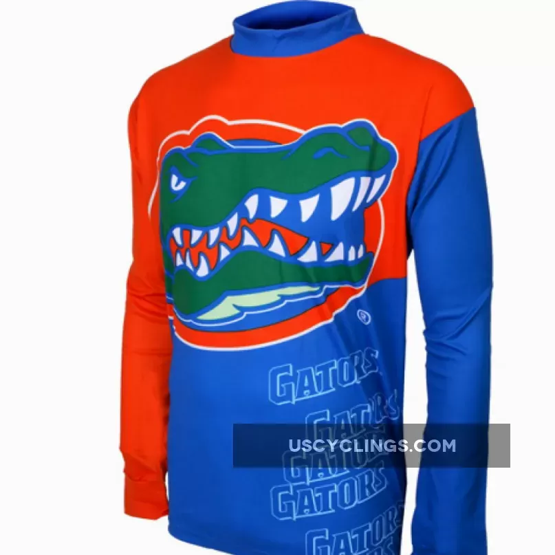 NCAA UF University of Florida Gators Long Sleeve MTB Bike Cycling Jerseys