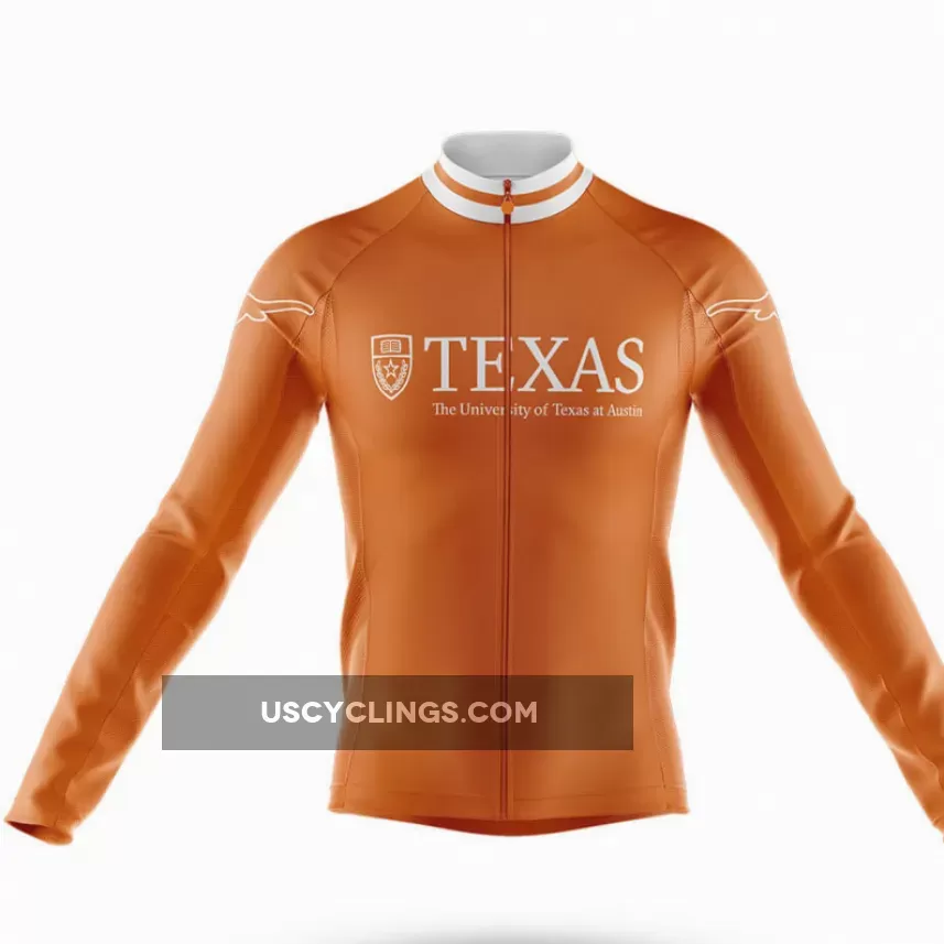 University of Texas Austin Long Sleeve Cycling Jersey Ver.3 | TEXAS CYCLING