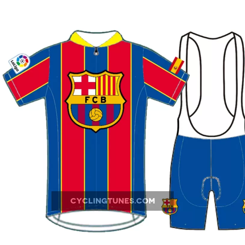 FC BARCELONA Short Sleeve Cycling Jerseys bib shorts kit
