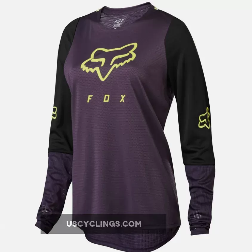 Fox Defend Woman Long Sleeves Jersey - Violet 22967-367 For Sale