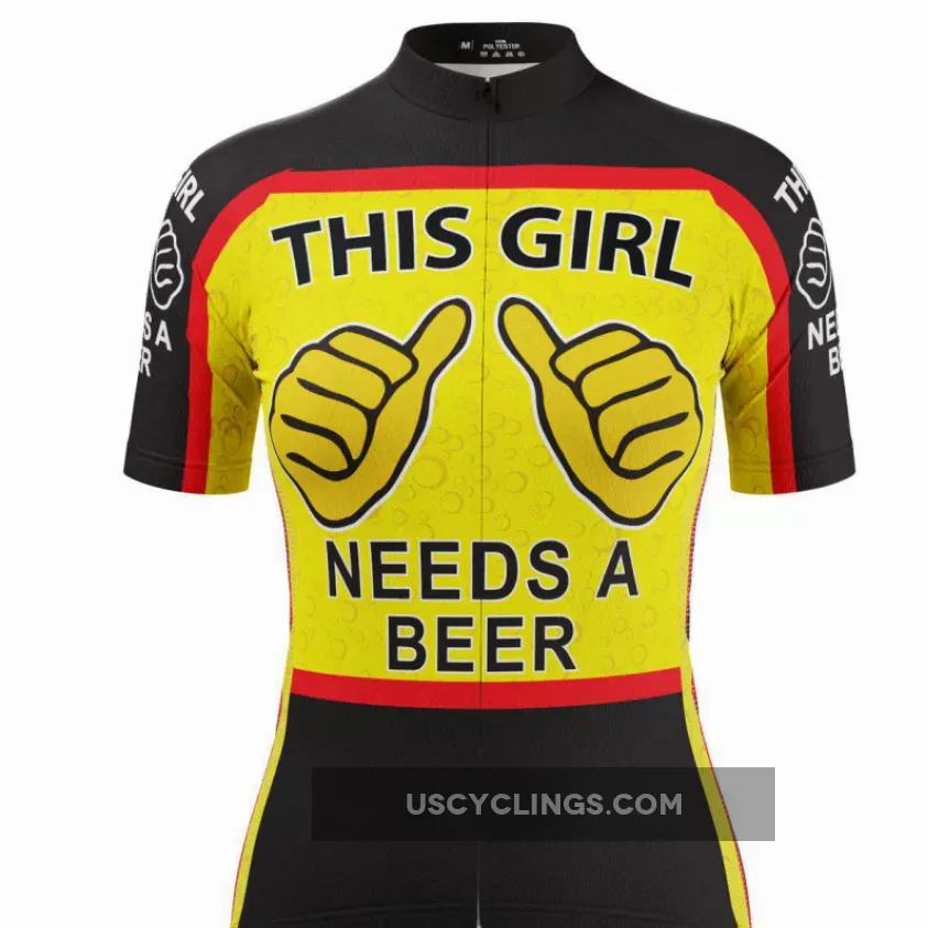 Online This Girl Needs A Beer Women's Cycling Jersey