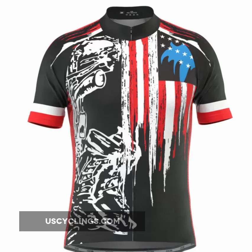 Men's Honor The Fallen Warrior USA Flag Cycling Jersey Online