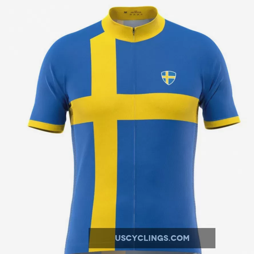 Men's Sweden Swedish Flag National Cycling Jersey - sweden jersey