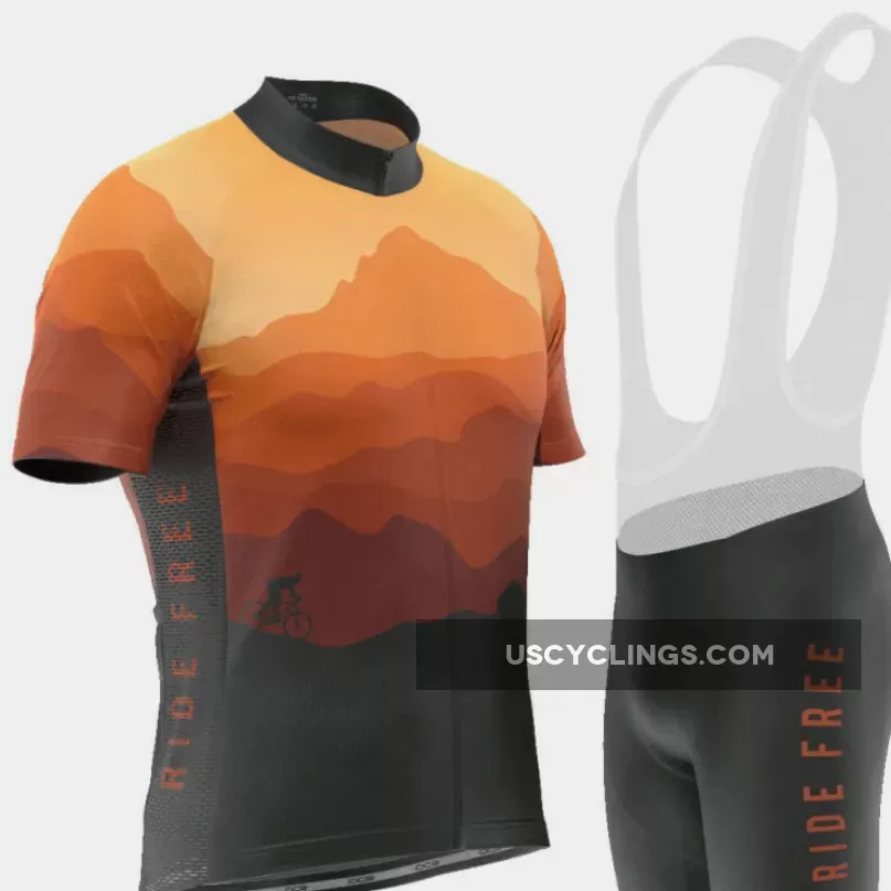Men's Ride Free Sunset Short Sleeve Cycling Kit For Sale