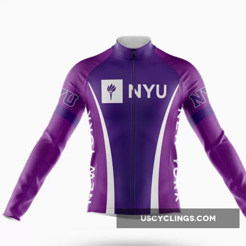 New York University Long Sleeve Cycling Jersey