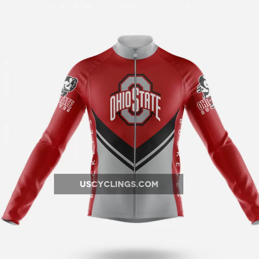 Ohio State University Long Sleeve Cycling Jersey Ver.3