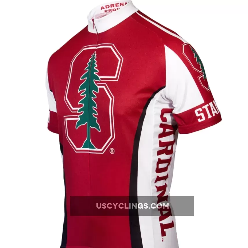 Stanford Cycling Jersey: Vintage Red with Classic Design