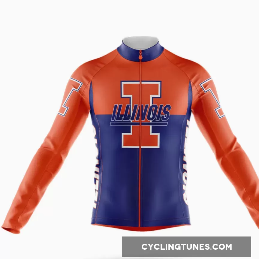 University of Illinois Urbana-Champaign Long Sleeve Cycling Jersey Ver.2