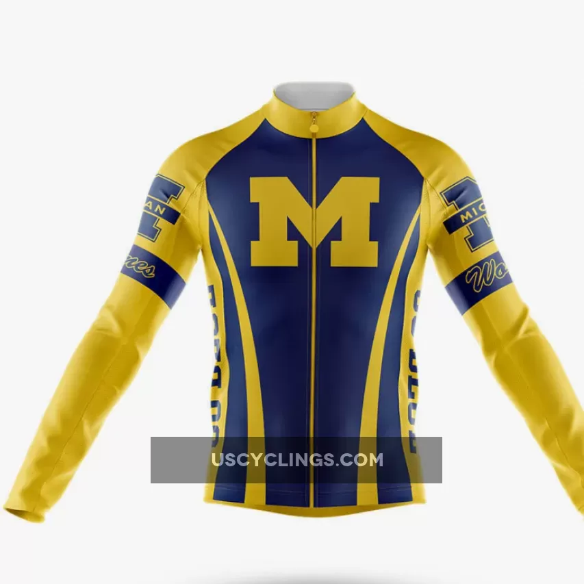 University of Michigan Long Sleeve Cycling Jersey